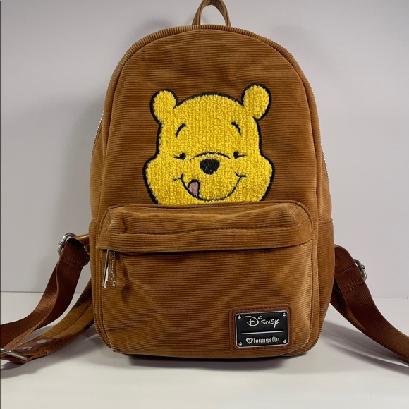 Loungefly Handbags - Rare Loungefly Disney Winnie the Pooh Tan Corduroy Backpack